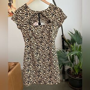Mara Leopard Print Cut Out Mini Dress